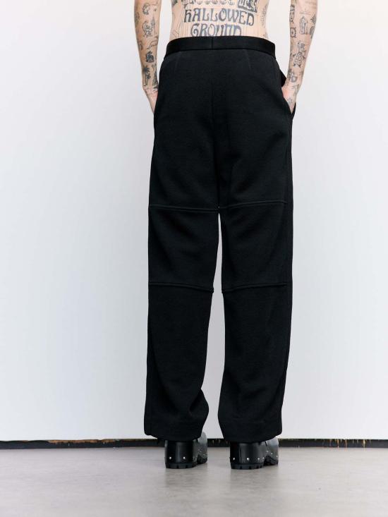  질샌더 스트레이트 팬츠 질 샌더 더블 페이스 비스코스  블랙 - JIL SANDER