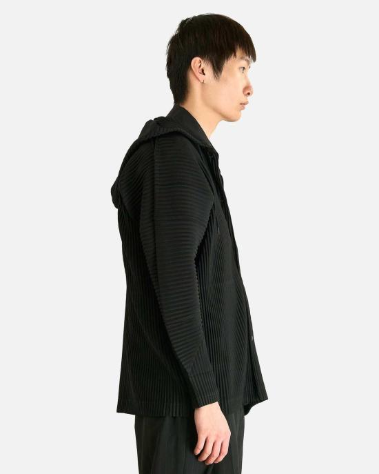  이세이 미야케 자켓 Homme Plisse Issey Miyake Mc 2월 블루종 재킷 블랙 - ISSEY MIYAKE