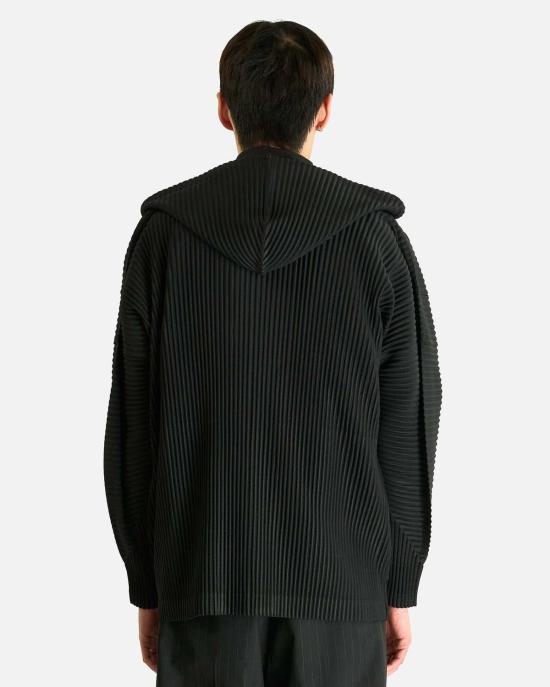  이세이 미야케 자켓 Homme Plisse Issey Miyake Mc 2월 블루종 재킷 블랙 - ISSEY MIYAKE