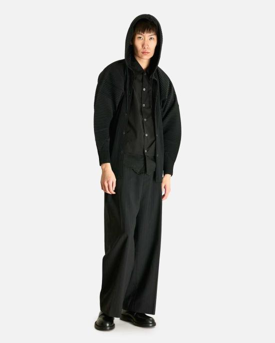  이세이 미야케 자켓 Homme Plisse Issey Miyake Mc 2월 블루종 재킷 블랙 - ISSEY MIYAKE