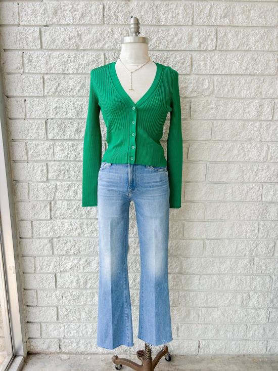  조나단 심카이 가디건 Jonathan Simkhai Ailany 카디건 Kelly Green - JONATHAN SIMKHAI