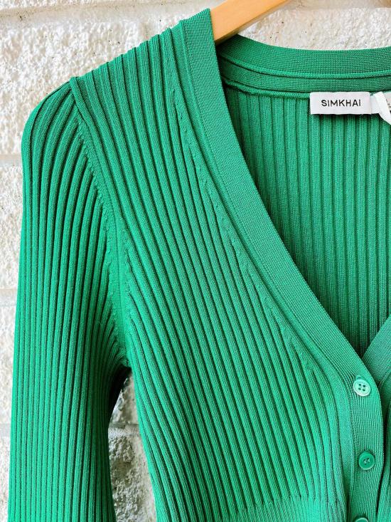  조나단 심카이 가디건 Jonathan Simkhai Ailany 카디건 Kelly Green - JONATHAN SIMKHAI