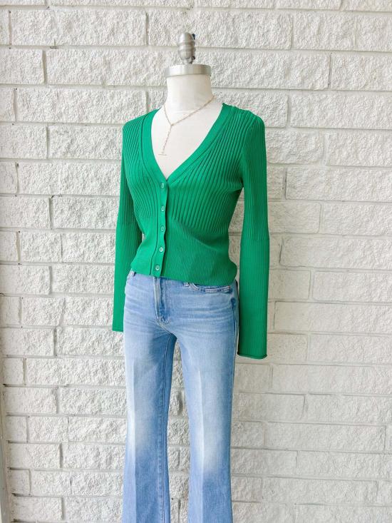  조나단 심카이 가디건 Jonathan Simkhai Ailany 카디건 Kelly Green - JONATHAN SIMKHAI