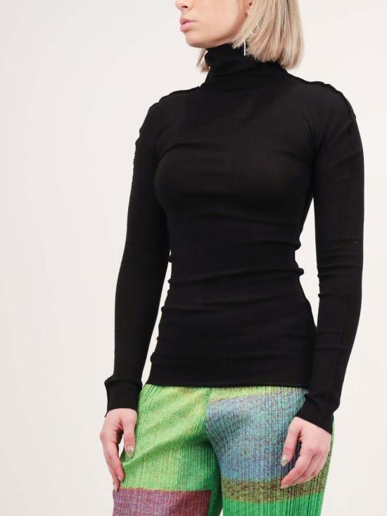  이세이 미야케 터틀넥 코튼 바게트 탑 - ISSEY MIYAKE