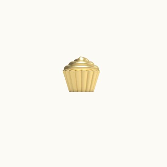  Whit Jewelry 싱글 이어링 화이트 주얼리 컵케이크 스터드 14K 옐로우 골드 - OTHER BRANDS