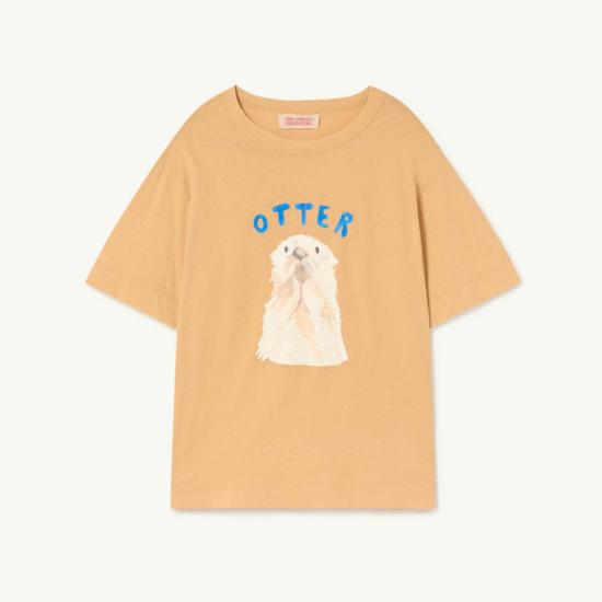 [키즈] 더 애니멀스 옵저버토리 티셔츠 어린이 동물 관측소 수탉 어린이용 오버사이즈 티셔츠 갈색 수달
