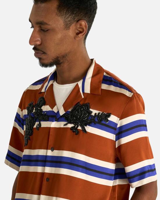  드리스 반 노튼 반팔 셔츠 Dries Van Noten Carltone Emb 셔츠 - DRIES VAN NOTEN