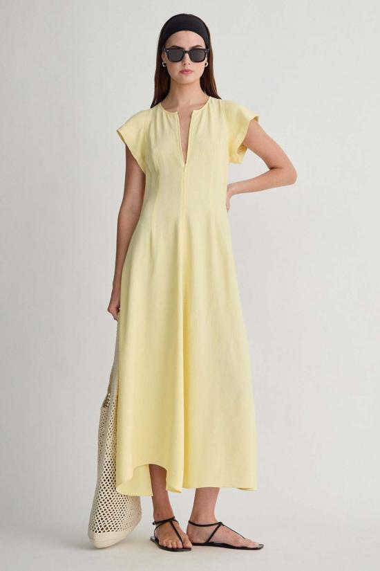  어피스 어파트 롱 원피스 Apiece Apart Gisa Zip Dress Double Cream - APIECE APART