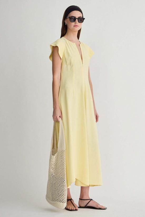  어피스 어파트 롱 원피스 Apiece Apart Gisa Zip Dress Double Cream - APIECE APART