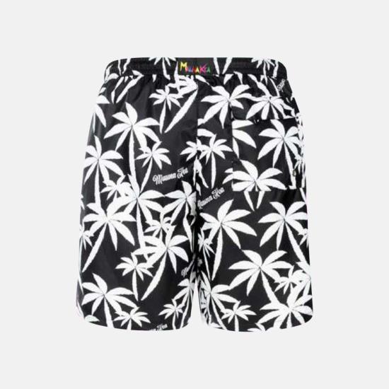  마우나케아 숏팬츠 MKU203 PM1 BLACK WHITE PALM TREES - MAUNA KEA
