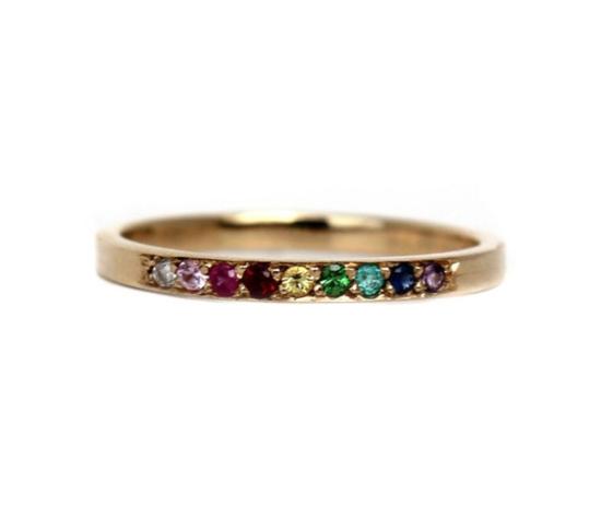  Lumo Jewelry 반지 루모 주얼리 레인보우 링 14K 옐로우 골드