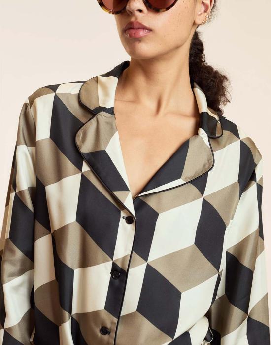  신시아 로리 언더웨어 신시아 로울리 아르데코 파자마 탑 - CYNTHIA ROWLEY
