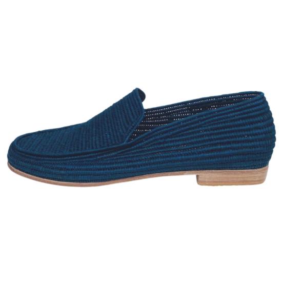  프라우드 메리 풋웨어 로퍼 남성용 라피아  네이비 - PROUD MARY FOOTWEAR