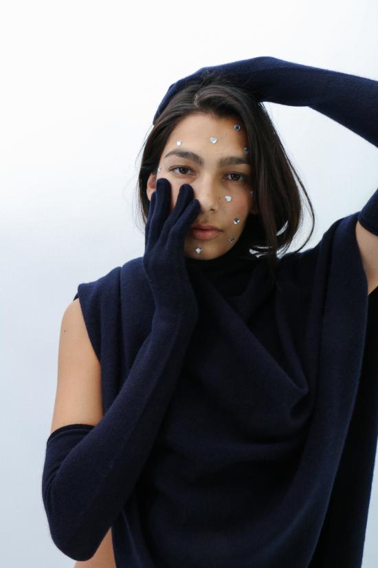  익스트림캐시미어 장갑 익스트림 캐시미어 오페라 글러브 네이비 - EXTREME CASHMERE