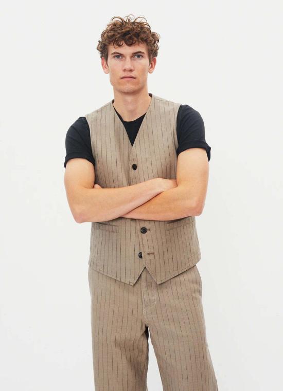  한센 가먼츠 수트 자켓 Hansen Garments Knud 조끼 베이지 - HANSEN GARMENTS