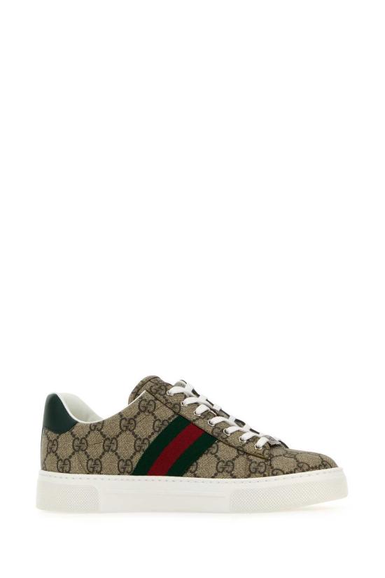  구찌 스니커즈 GG 슈프림 패브릭  에이스  Beiebonyvrvgreen - GUCCI