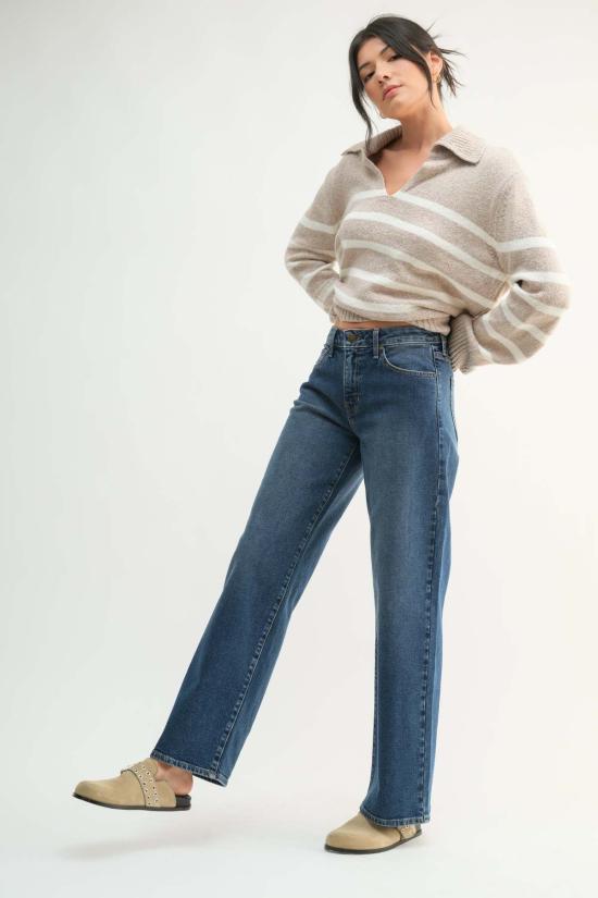  저스트 블랙 데님 데님 팬츠 BP457J CREAM - JUST BLACK DENIM