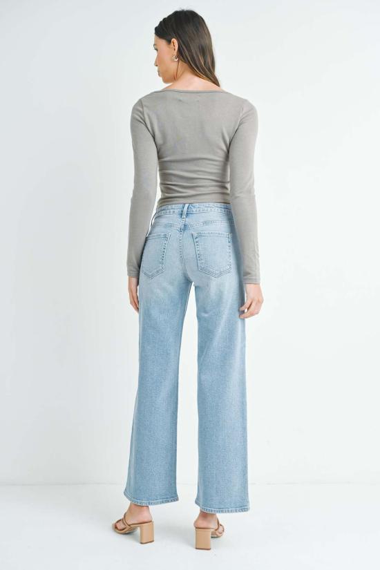  저스트 블랙 데님 데님 팬츠 BP457J CREAM - JUST BLACK DENIM