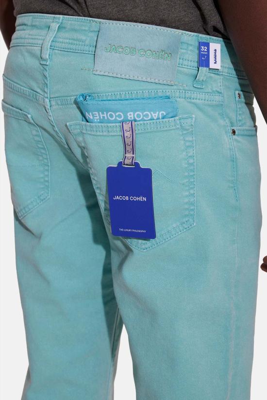  야콥코헨 스트레이트 팬츠 Jacob Cohen Bard 9.5oz 데님 바다색 그린 - JACOB COHËN