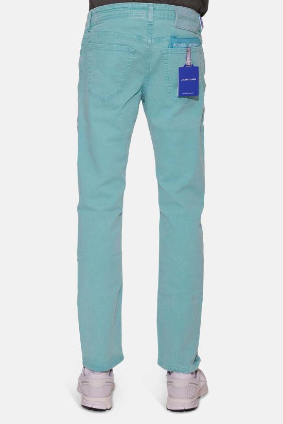  야콥코헨 스트레이트 팬츠 Jacob Cohen Bard 9.5oz 데님 바다색 그린 - JACOB COHËN