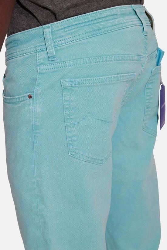  야콥코헨 스트레이트 팬츠 Jacob Cohen Bard 9.5oz 데님 바다색 그린 - JACOB COHËN