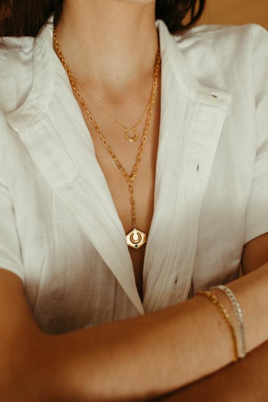  시에라 윈터 주얼리 목걸이/팬던트 레이디 럭 네크리스 골드 베르메일 - SIERRA WINTER JEWELRY