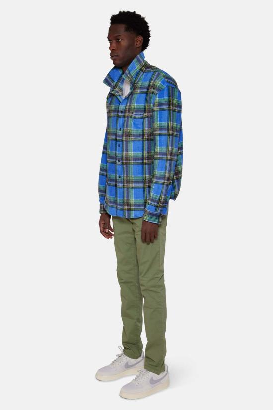  블루&크림 자켓 WVBCSHIRT867 NOV BLUE MULTI PLAID - BLUE&CREAM