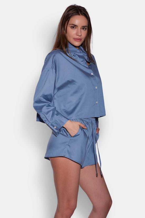  더 타일 클럽 블라우스 WVBCW2410T SOFT BLUE - THE TILE CLUB