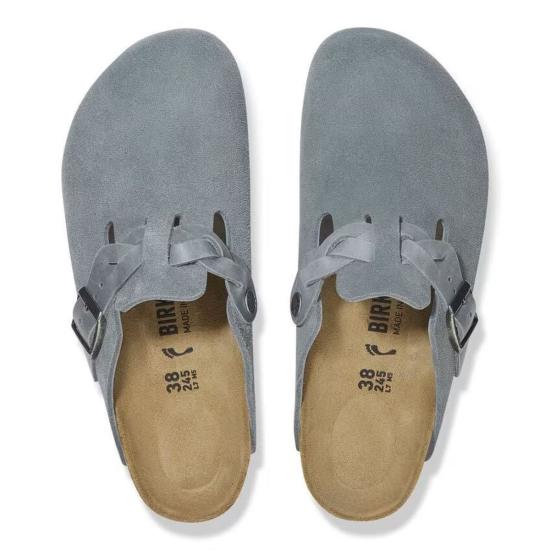 버켄스탁 뮬/슬리퍼 버켄슈톡 보스턴 브레이디드 스웨이드 오일드 클로그 - BIRKENSTOCK