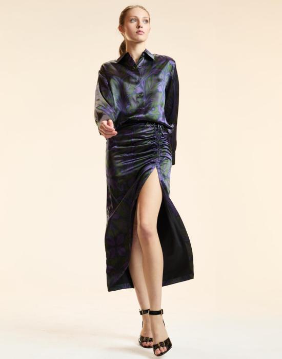  신시아 로리 롱 스커트 신시아 로울리 사이렌 러플 스커트 - CYNTHIA ROWLEY