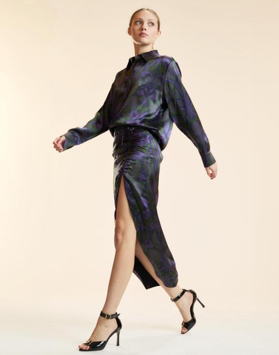  신시아 로리 롱 스커트 신시아 로울리 사이렌 러플 스커트 - CYNTHIA ROWLEY