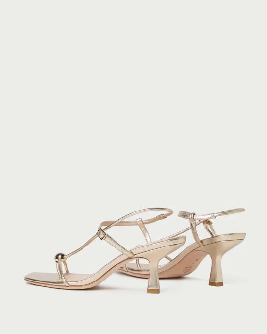  로플러랜달 샌들 로플러 랜달 트리아나 가죽 미드힐  샴페인 색상 - LOEFFLER RANDALL