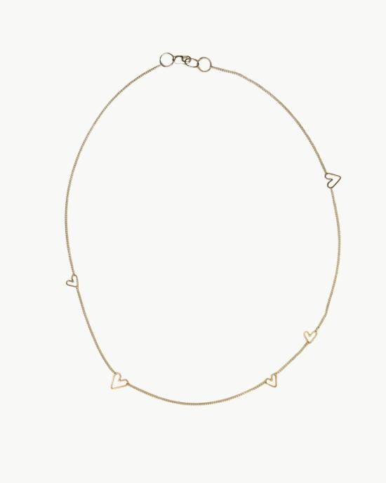  Jane Hollinger 목걸이/팬던트 제인 홀린저 허니 5 하트 목걸이 (14k 골드) - OTHER BRANDS