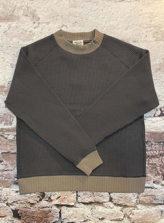  잭맨 긴팔 티셔츠 와플 미드넥