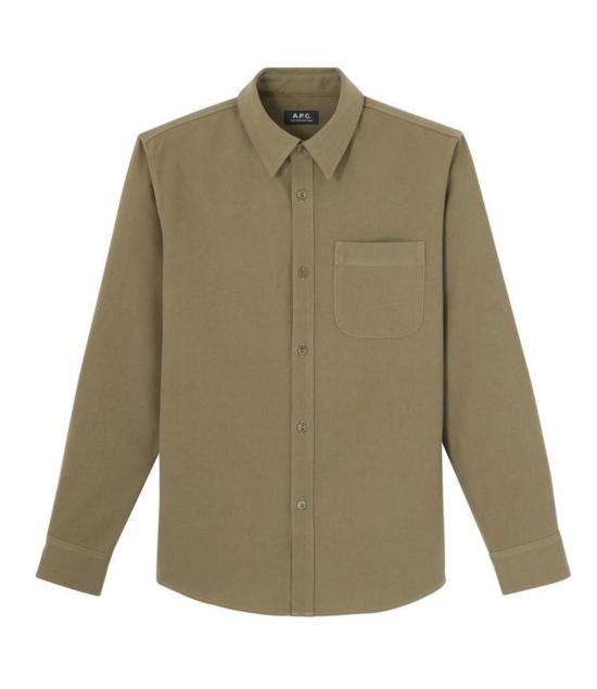  아페쎄 셔츠 A.P.C. 트렉 오버 카키 - A.P.C.