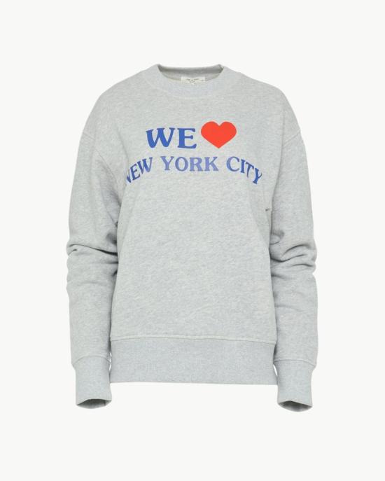  랙앤본 스웨터 Rag & Bone We Heart NYC 스웨트셔츠 헤더 그레이