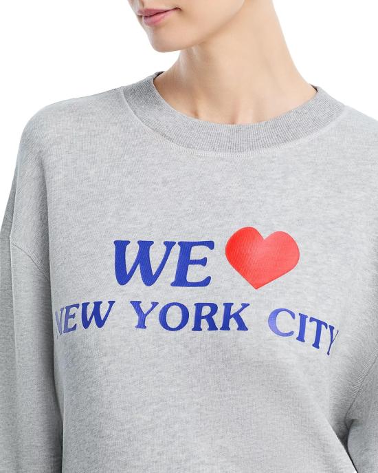  랙앤본 스웨터 Rag & Bone We Heart NYC 스웨트셔츠 헤더 그레이 - RAG & BONE