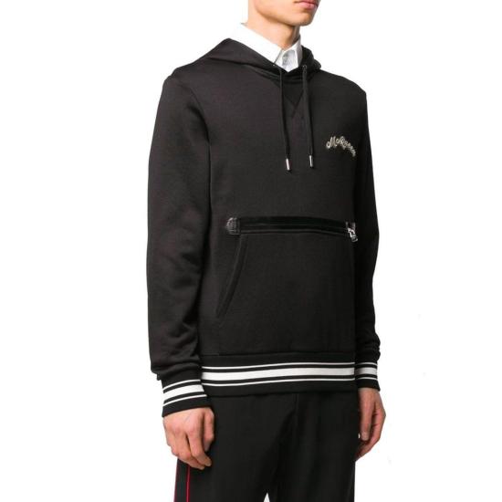  알렉산더 맥퀸 후드 티셔츠 코튼 스웨트셔츠 - ALEXANDER MCQUEEN