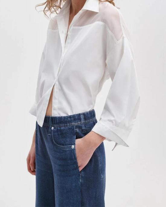  랙앤본 데님 팬츠 미라마 앵클 와이드 풀온 팬츠 놀리타 - RAG & BONE