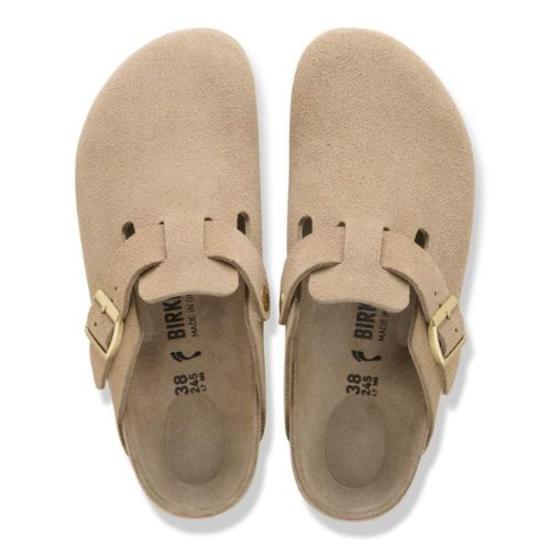  버켄스탁 뮬/슬리퍼 보스턴 스웨이드 가죽 클로그 토프 - BIRKENSTOCK