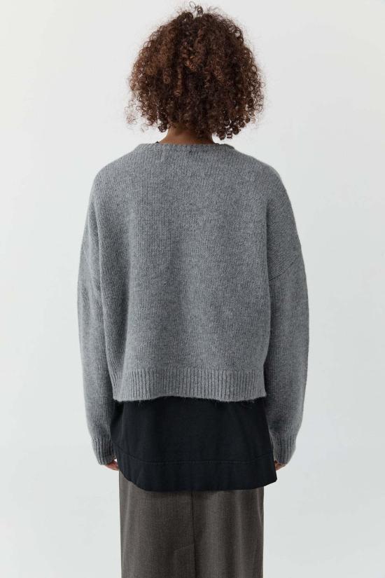  세인트아그니 스웨터 세인트 아그니 크롭  콘크리트 - ST.AGNI
