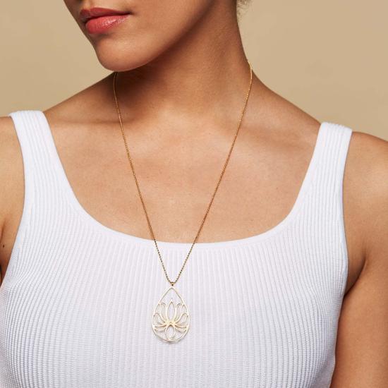  Satya Jewelry 목걸이/팬던트 사티아 주얼리 물방울 연꽃 금 목걸이 - OTHER BRANDS