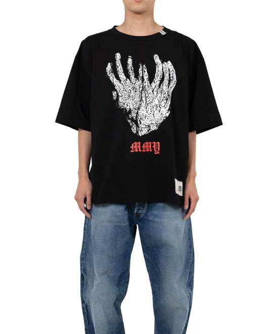  메종 미하라 야스히로 MASSES x MMY 핸즈 프린트 티셔츠 C15TS046 AS SHOWN - MAISON MIHARA YASUHIRO