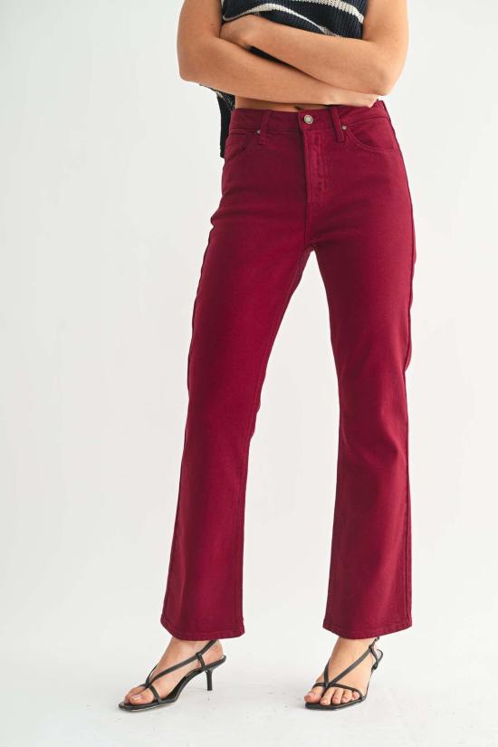 저스트 블랙 데님 스트레이트 팬츠 BP459J RED - JUST BLACK DENIM