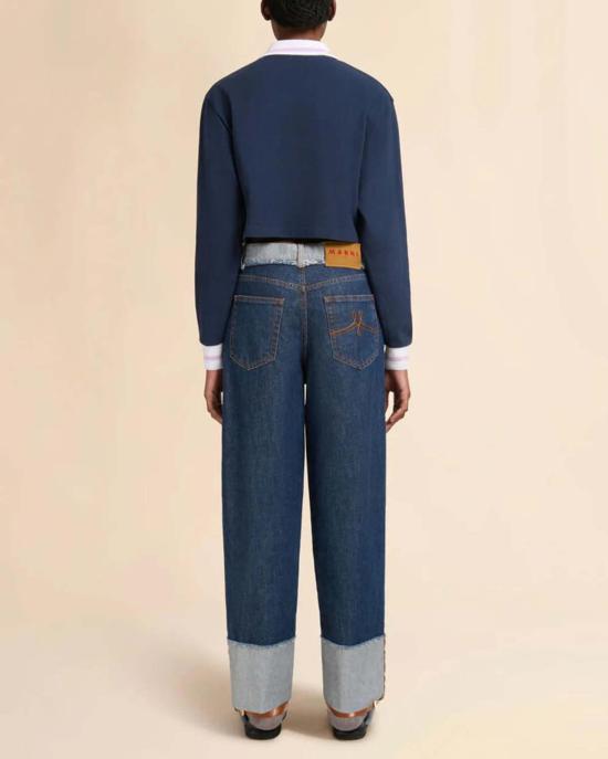  마르니 데님 팬츠 블루 데님 인사이드 아웃 진 미디엄 워시 데님 - MARNI