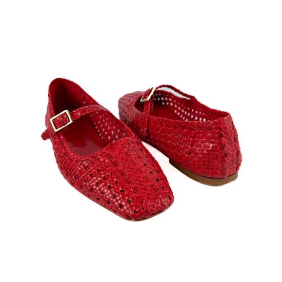  The Mix Shoes & Accessories 플랫 슈즈 앤 매쉬번 핸드우븐 메리 제인 플랫 - OTHER BRANDS