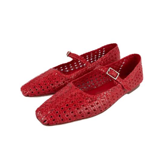  The Mix Shoes & Accessories 플랫 슈즈 앤 매쉬번 핸드우븐 메리 제인 플랫 - OTHER BRANDS