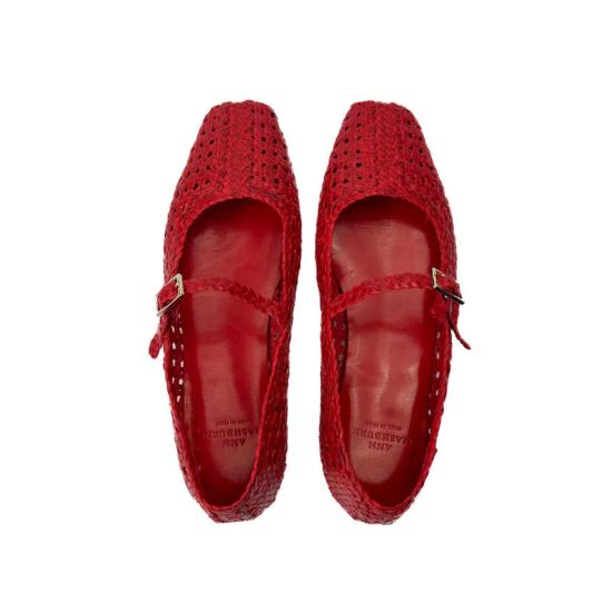  The Mix Shoes & Accessories 플랫 슈즈 앤 매쉬번 핸드우븐 메리 제인 플랫 - OTHER BRANDS