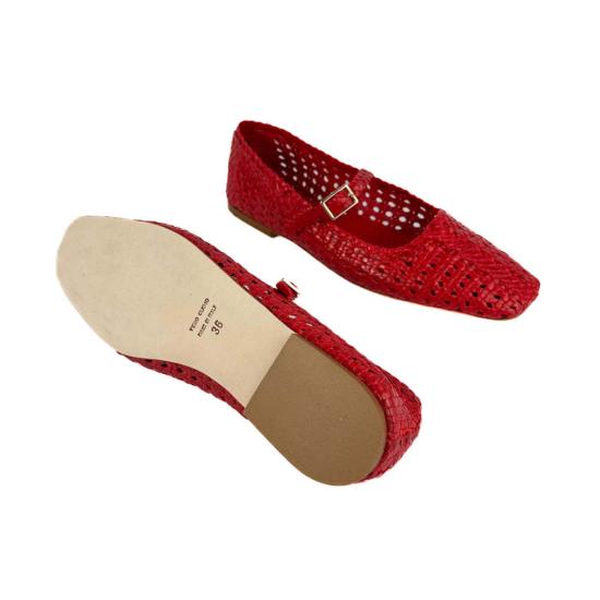  The Mix Shoes & Accessories 플랫 슈즈 앤 매쉬번 핸드우븐 메리 제인 플랫 - OTHER BRANDS