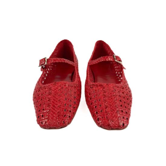  The Mix Shoes & Accessories 플랫 슈즈 앤 매쉬번 핸드우븐 메리 제인 플랫 - OTHER BRANDS